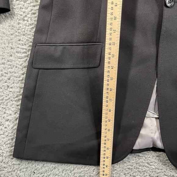 Tiglio Rosso Suit Jacket Mens 44L Black Super 150s Italian Made Italy Blazer - Picture 13 of 13